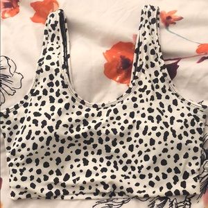 Balance Athletica Snow Leopard Sports Bra- Large